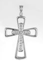 Gold cross pendant with diamonds Royalty Free Stock Photo